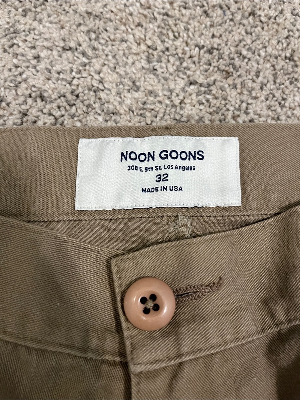 Noon Goons Wide Leg Chino Pants in Khaki - Picture 5 of 7